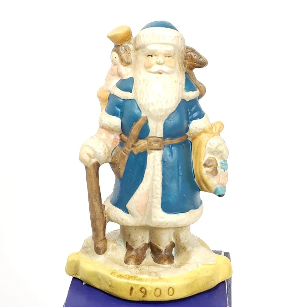 Santa Through The Years 1900 Victorian  Santa Christmas‎ Porcelain Figure  Vtg